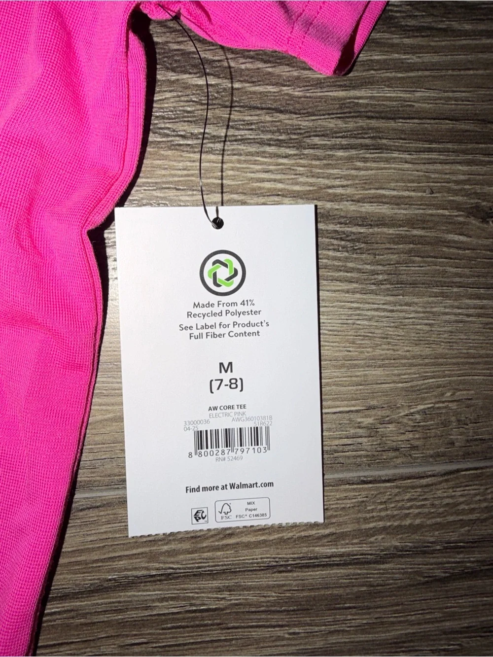 Girls Black & White Tie-Dye Performance Leggings & pink top size kids 7/8